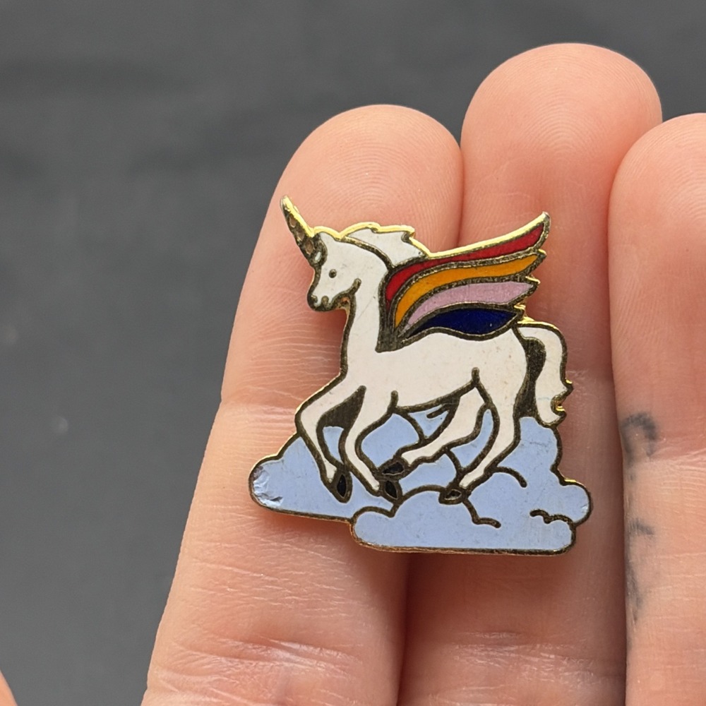 Unicorn On A Cloud Lapel Hat Pin
